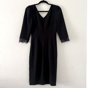 Black Lace Dress 3/4 Sleeves Belle Poque Amazon Midi Cocktail